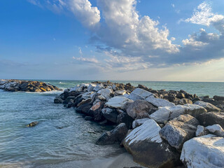 rocks on the beach, tuscany Italy