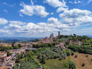 The town of San Gimignano in Tuscany, Italy