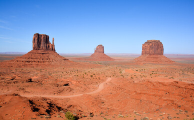 Monument valley en fin d'après-midi