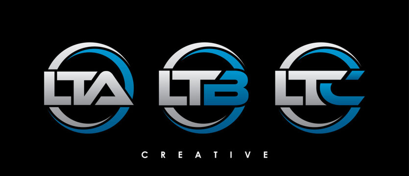 LTA, LTB, LTC Letter Initial Logo Design Template Vector Illustration