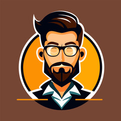 Businessman avatar illustration. Cartoon user portrait. User profile icon.