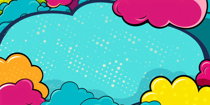 cartoon cloud in bright colors
