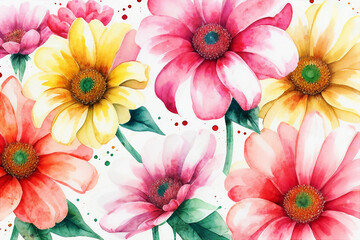 Beautiful abstract colorful floral illustration - 632942579