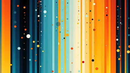 abstract background, retro vintage geometric strip and spot style art illustration, Generative Ai