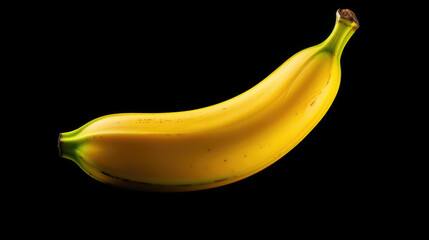 Banana isolated on a black background.