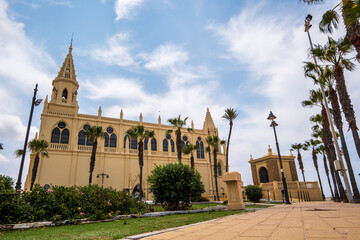 Fototapeta premium Great view of Chipiona Cathedral, in Cadiz province, Spain, Europe