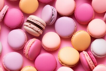 French macarons background