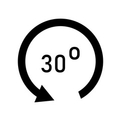 30 degrees icon. Vector illustration. EPS 10.