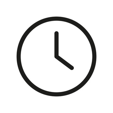 Clock icon logo. Vector illustration. EPS 10.