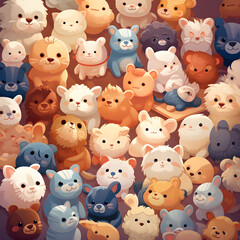 Fototapeta premium pattern with pigs