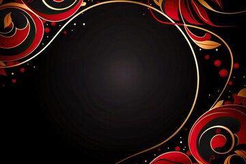 Red and gold elegant abstract Christmas background, generative ai
