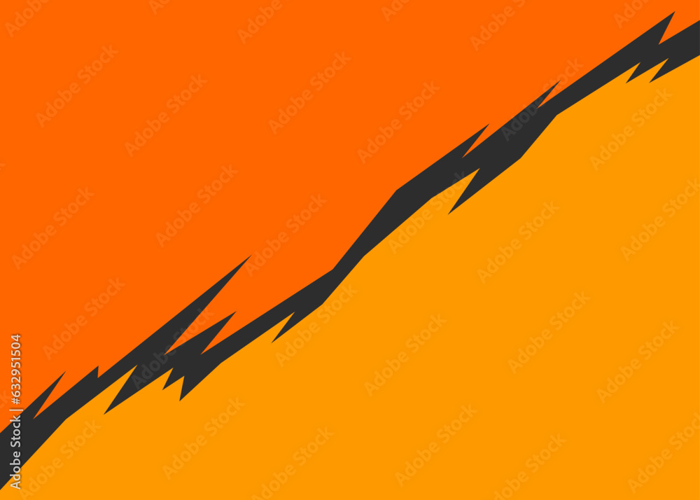 Poster two side background separated with spike line pattern