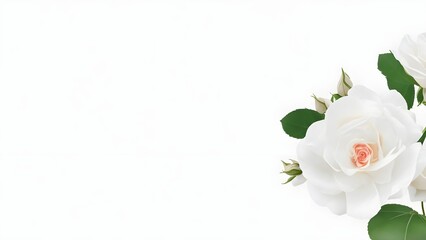 flower on white background, wedding and birthday invitation text massage white background