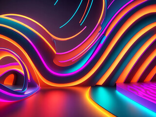 A colorful lights on a beautiful background