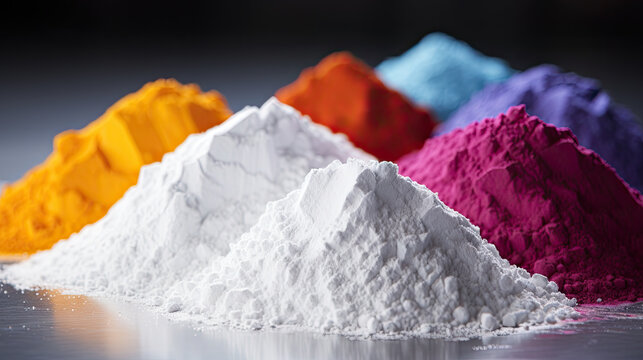 Powdered titanium dioxide. Chemical material for industrial use