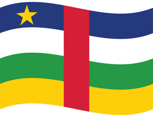 Central African Republic flag wave. Central African Republic flag. Flag of Central African Republic