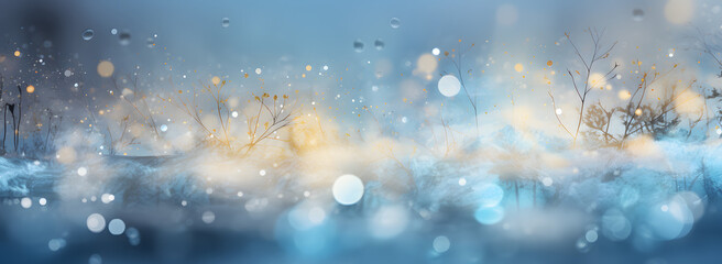 Fototapeta na wymiar Gorgeous gold and blue sparkly blurred background