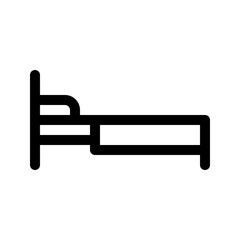 Bed line icon. Side view