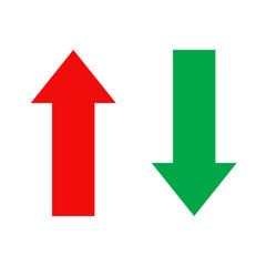 red and green arrows