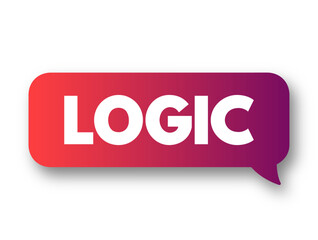Logic - reasoning conducted or assessed according to strict principles of validity, text concept background