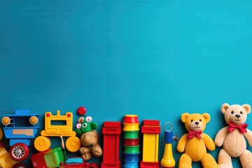 Colorful toys background