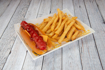 Food in display for the photo shoot in Tokyo, Japan. Nowadays in 2022, people rely on the food delivery service