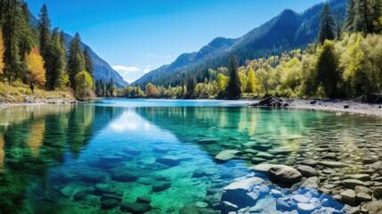 Obraz premium Jiuzhaigou Valley in China travel picture