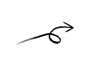 arrow marker isolated png mark hand draw 