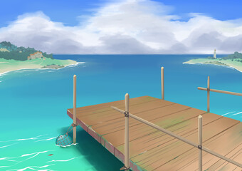 桟橋と海