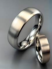 Realistic wedding rings POV highly detailed professional