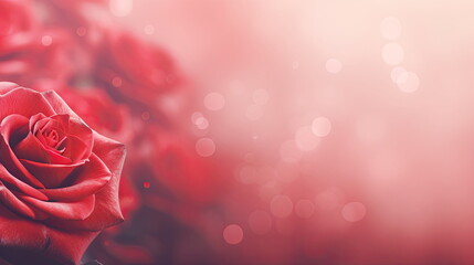 Rose of red color, Copy space for your text