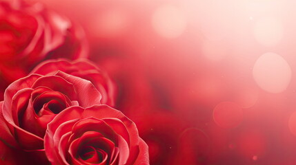 Rose of red color, Copy space for your text