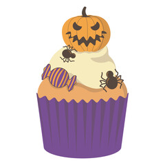 Halloween Cupcake Illustration