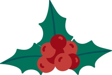 Christmas holly with red berries