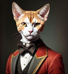 A cat in a bowtie and jacket, a cat aristocrat 3