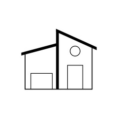 illustration of simple house isolated on white background