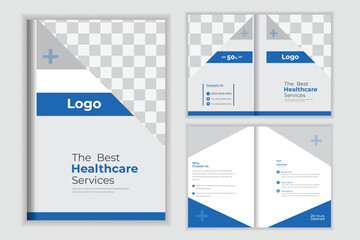 Medical Bi-Fold Brochure Or Flyer Design Template For Your Business