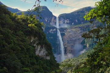 Waterfall Gocta in Peru