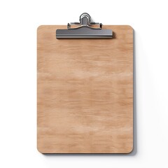 Clipboard is isolated on white background. 