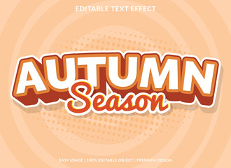 autumn season editable text effect template use for font style logo	