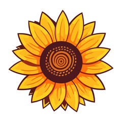Sunflower flower icon. Sunflower flower isolated. Cute Sunflower symbol