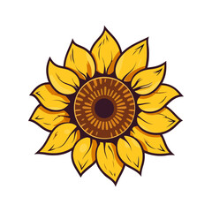 Fototapeta premium Sunflower flower icon. Sunflower flower isolated. Cute Sunflower symbol