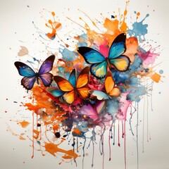 Oil Painting of a Vibrant Butterfly