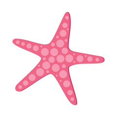 Flat icon starfish isolated on white background. Vector illustration.