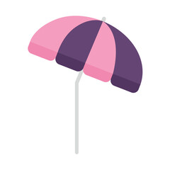 Flat icon sun umbrella isolated on white background. Vector illustration.