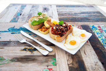 Food in display for the photo shoot in Tokyo, Japan. Nowadays in 2023, people rely on the food delivery service