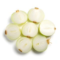 Obraz na płótnie Canvas Top View Onion Elegance, Decorative Slices
