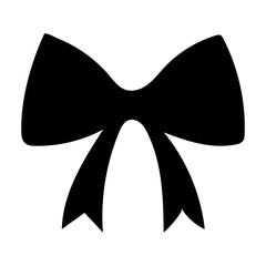 decorative graphic bow. Silhouette of a bow