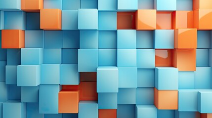 Abstract 3d background, colorful cubes pattern texture.