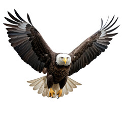 eagle flying isolated on white
